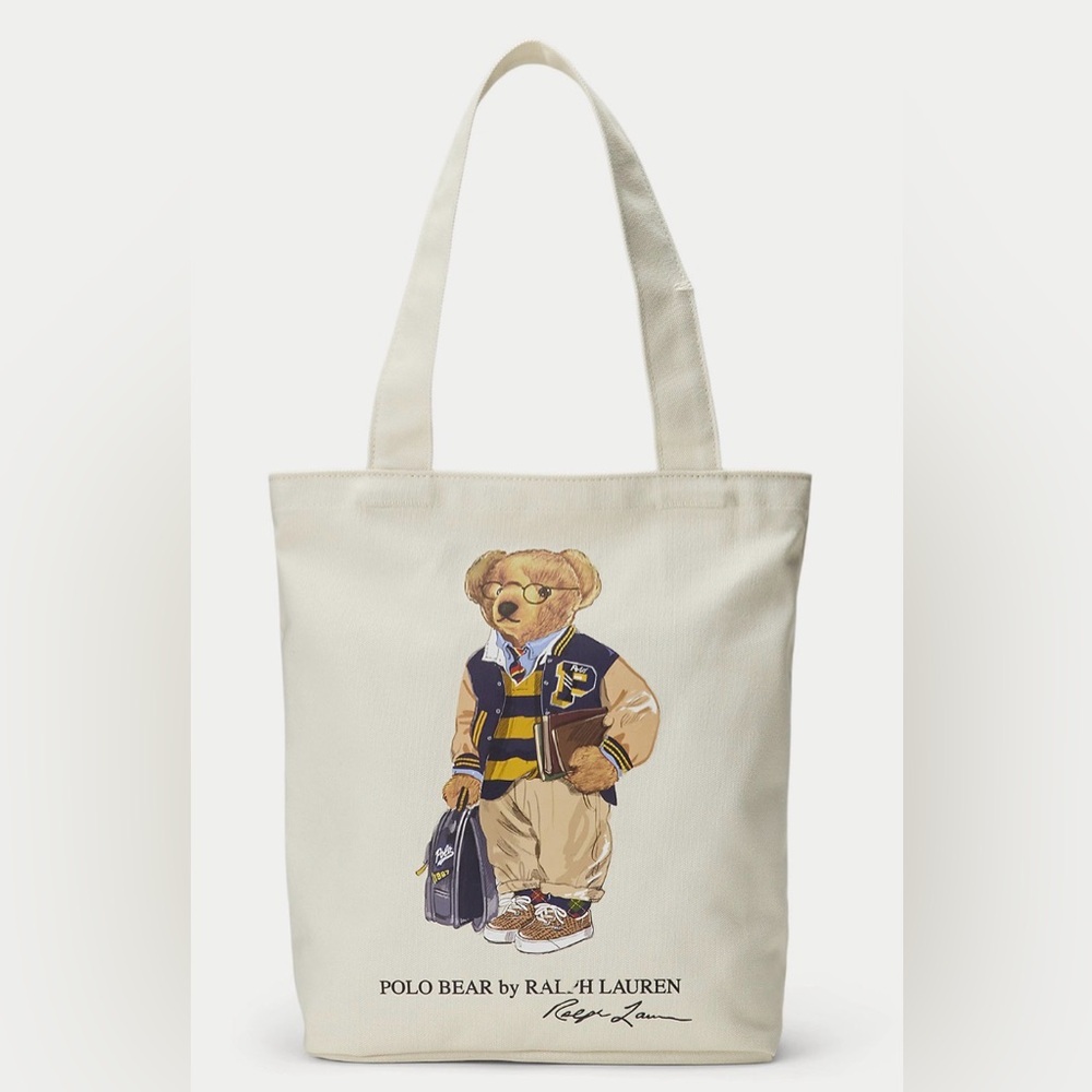 Ralph Lauren Beige Tote with Polo Bear